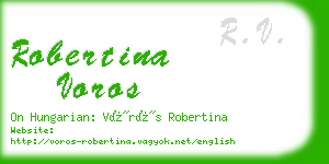 robertina voros business card